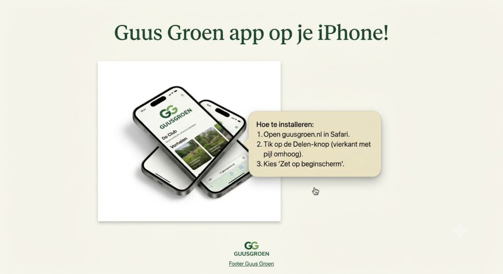 Guus Groen app installeren op iPhone